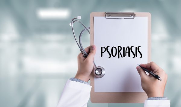 Psoriasis Diagnosis, Medical Concept. Composition of Medicaments