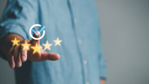 Businessman Hand shows the sign of the top service the best Quality assurance, Guarantee, Standards, ISO certification and standardization concept. guarantee product and ISO service concept.