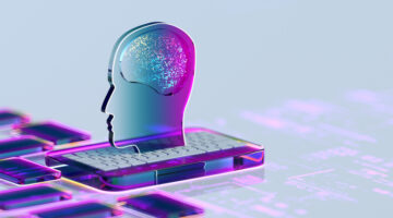 Digital background depicting innovative technologies in (AI) artificial systems, neural interfaces and internet machine learning technologies
