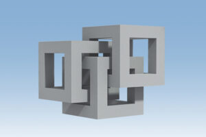 3D rendering, repeated intersection of cubes interoperability