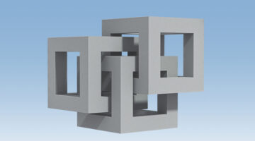 3D rendering, repeated intersection of cubes interoperability