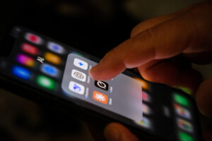 London, UK - 05 03 2025: Apple iPhone screen with Artificial Intelligence icons internet AI app application ChatGPT, DeepSeek, Gemini, Copilot, Grok, Claude, etc.