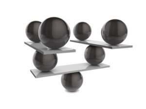 multiple balls balancing showing vendor risk