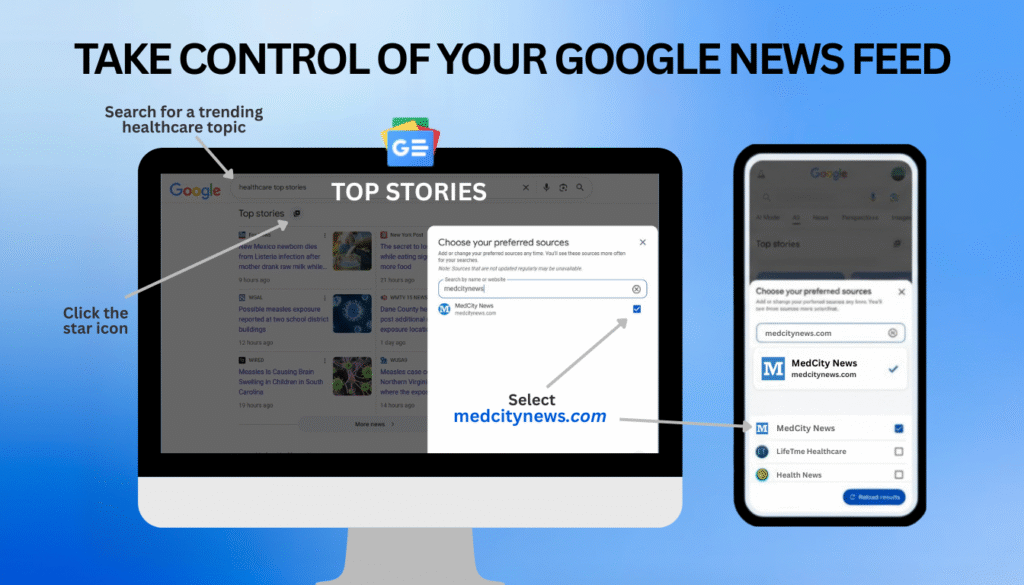 Take Control of Your Healthcare News: Add MedCity News to Your Google Preferred Sources