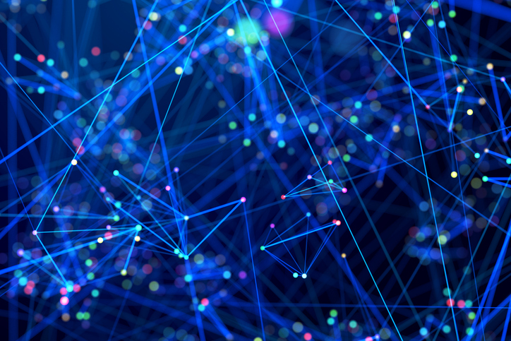 Abstract image of close-up quantum network node